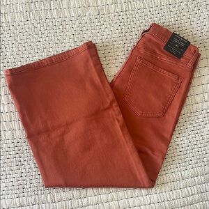 Banana Republic Coral Rust Wide Leg Crop Jeans